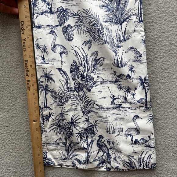 J. McLaughlin White Navy Floral Amal Print Long Bottoms Women's 8 NWT R $198 - Picture 7 of 16